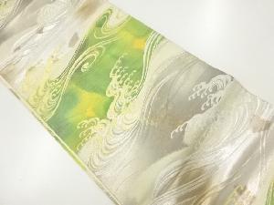 アンティーク　荒波模様織出し袋帯（材料）